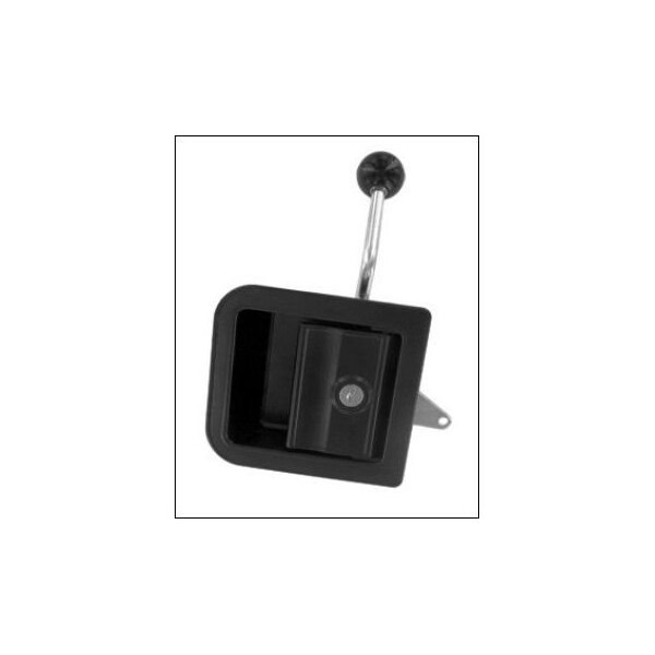 Trimark Surface mounted exterior push button handle, non-handed, grey, reversible bit keyed alike - 11306-12
