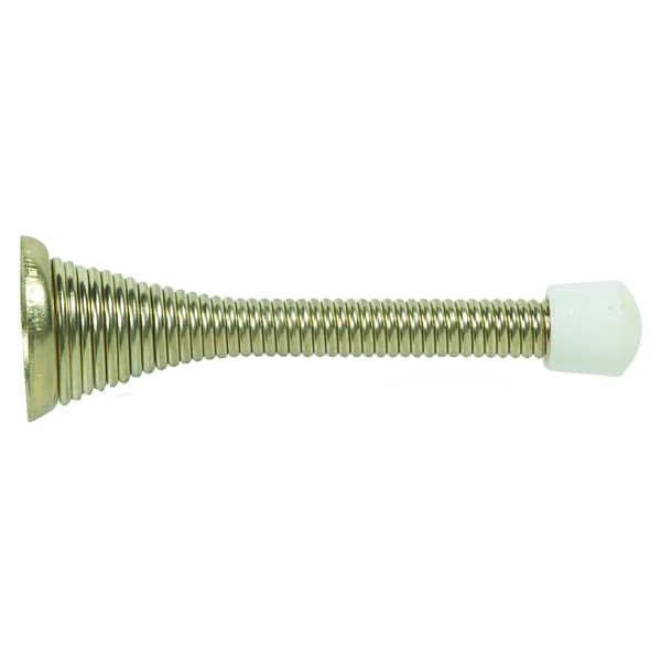 Zoro Select Spring Door Stop, Steel, 15/16"H x 1"W - 1RCT2
