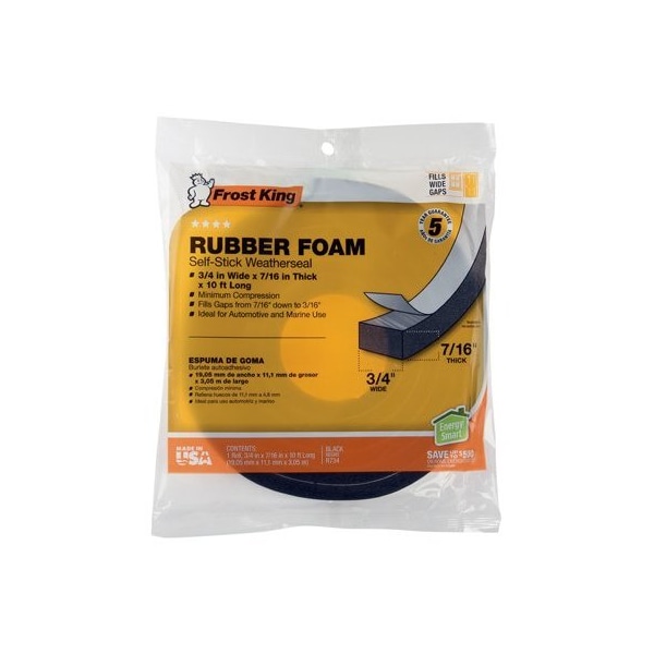 Thermwell Products 34x716 BLK SpongeTape - R734H
