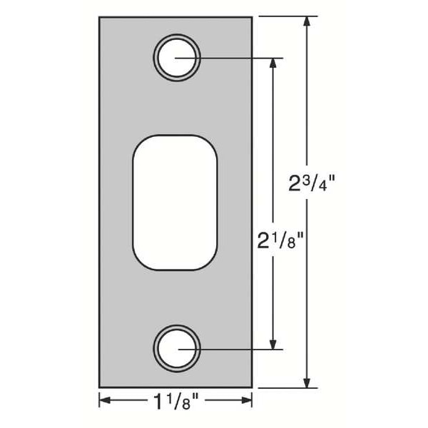 Kwikset Deadbolt Strikes, Satin Nickel - 85278-020