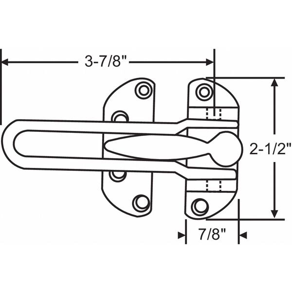 Zoro Select Door Guard, Satin Nickel, 1-15/32" H - 16-225SNK