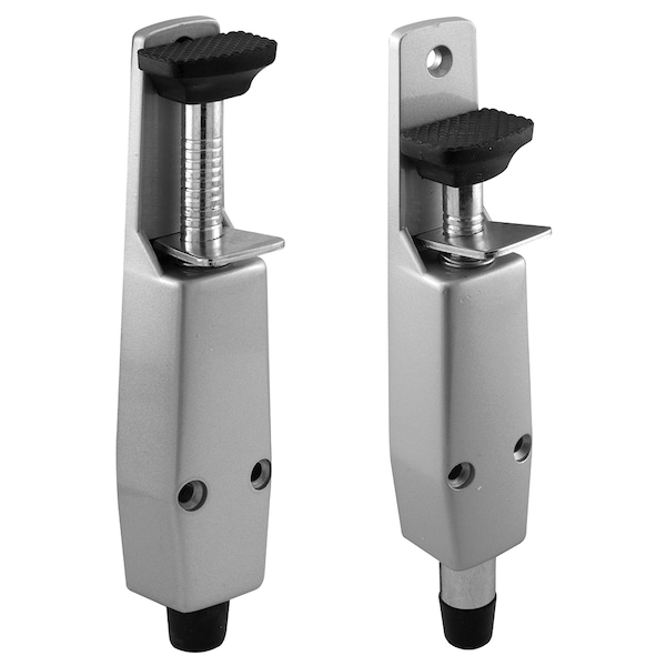 Prime-Line Step-On Door Holder, 9 in.  Overall Height, Diecast, Aluminum Painted Color Single Pack - 658-1015