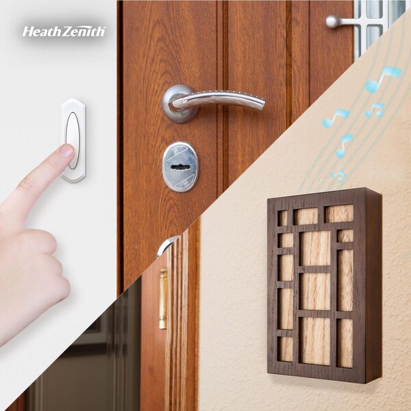 Heath-Zenith Door Chime Kt Wrls Br Wd - SL-7464-03