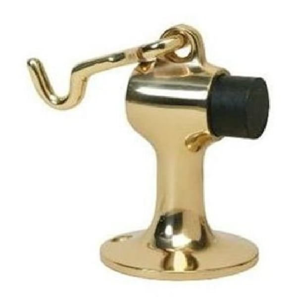 Ives Commercial Solid Brass Floor Stop and Heavy Duty Holder with Masonry Mounting Bright Brass Finish - FS4463