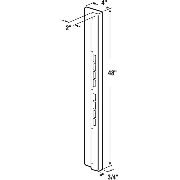 Prime-Line Mega-Jamb Reinforcing Kit for 2-3/8 in. Backset, For 1-3/4 in. Doors 1 Kit - U 10893