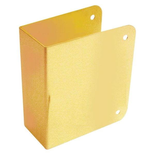 Primeline Tools Brass Blank Lock and Door Reinforcement Plate for 1-3/4 in. Thick Doors, Brass Finish (Single Pack) - MP9490