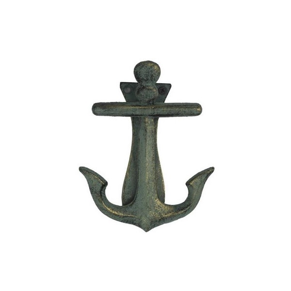 Handcrafted Decor Antique Bronze Cast Iron Decorative Anchor Door Knocker- 6 in. - K-62024-BRONZE