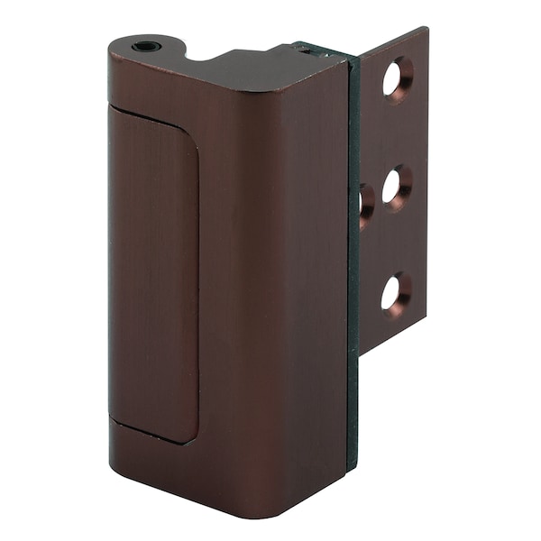 Prime-Line Door Reinforcement Lock, 3 in. Stop, Aluminum Construction, Red - U 11441
