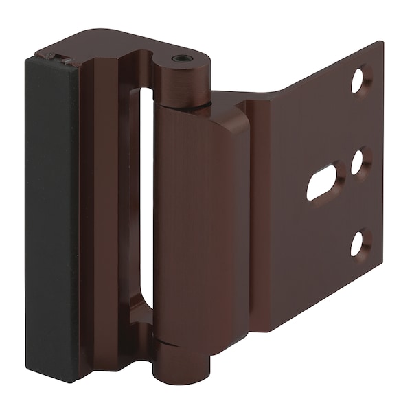 Prime-Line Door Reinforcement Lock, 3 in. Stop, Aluminum Construction, Red - U 11441