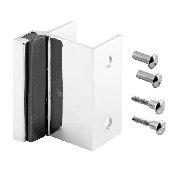 Prime-Line Outswing Strike and Keeper, 1-in., Cast Zamak, Chrome Plated Finish, w/Fasteners (Single Pack) - 656-9375