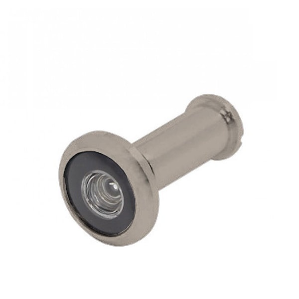 Cal-Royal 180 Degrees Brass Door Viewer, 1/2 Bore, Plastic Lens, for 1-3/8 to 2 Thick Doors, US15 Satin - DV91-15
