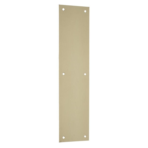 Pamex 3-1/2in x 15in Solid Brass Push Plate Bright Brass Finish - DD091035PB