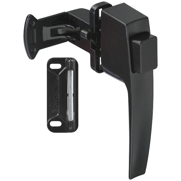 National Hardware National Hardware Black Zinc Push Button Latch 1 pk - N178-392