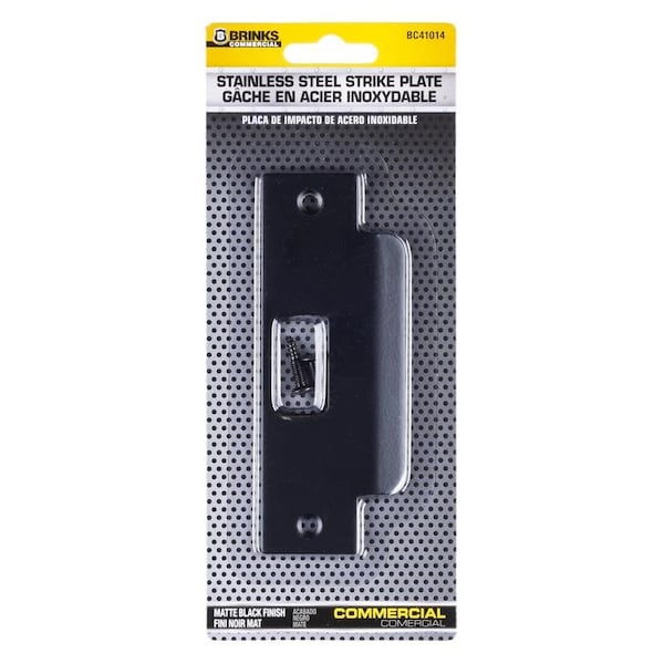 Brinks Commercial Brinks Commercial Matte Black Stainless Steel Door Strike 1 pc - BC41014