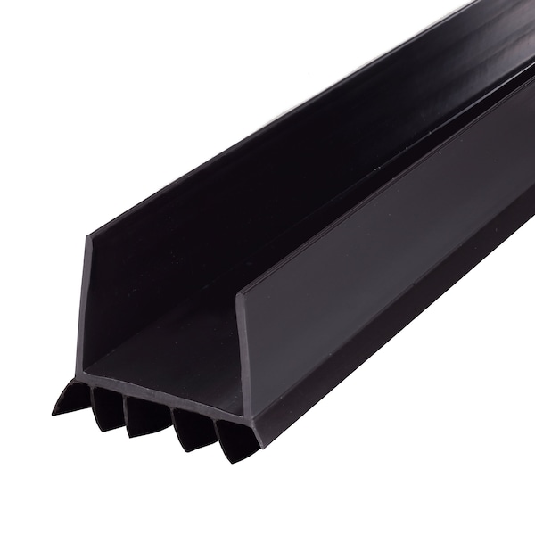 M-D Building Products 36 in. Black Vinyl CINCH U-Shape Slide-On Under Door Seal - 43339