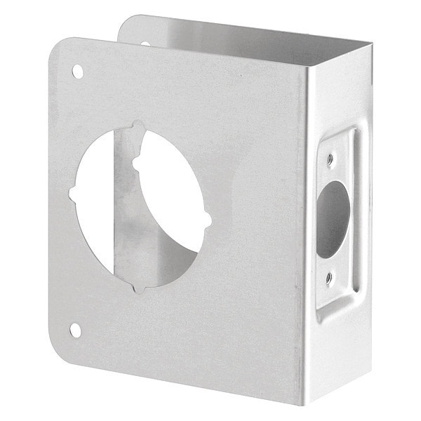 Primeline Tools Lock and Door Reinforcer, 2-1/8 in. x 2-3/8 in. x 1-3/8 in., Stainless Steel (Single Pack) - MP10852