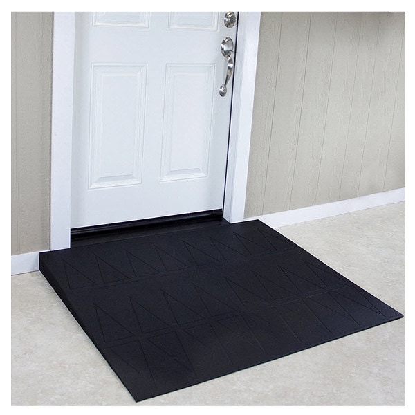 Saferesidential Ramps ADA Ramp, 3-3/4" H, 45-1/2" L, 48" W, Blk - SRR2375