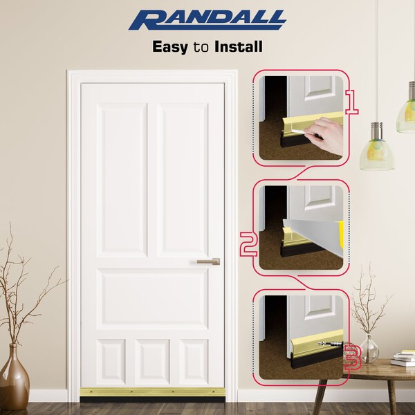 Randall TRIPLE SEAL SWEEP UP TO 1In. GAP - 4 FT V-62T-G
