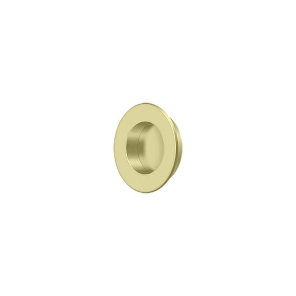 Deltana 1-7/8 Round Flush Pull Unlacquered Bright Brass Finish - FP178U3-UNL