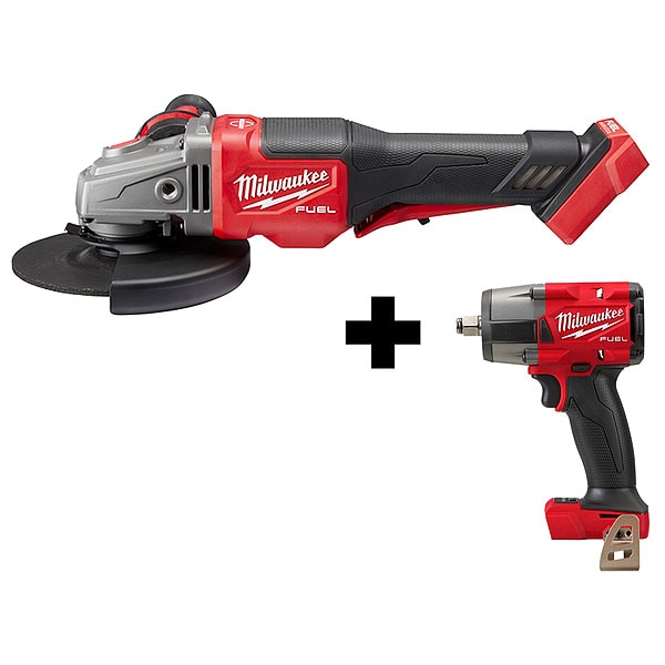 Milwaukee Tool M18 4-1/2 - 6 Grinder, M18 1/2" Impact - 2980-20,2962-20