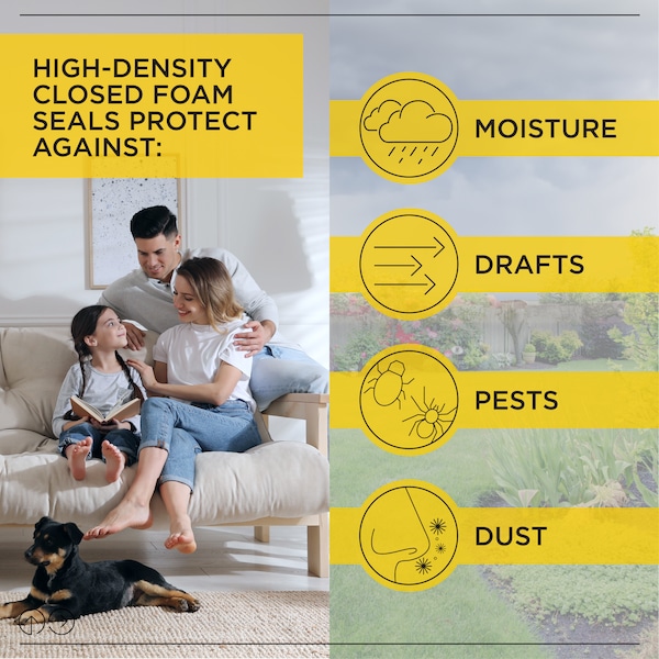 M-D Building Products Satin Nickel Aluminum and Vinyl-coated Foam Heavy-duty Screw-on Top and Sides Door Seal Kit - 52051