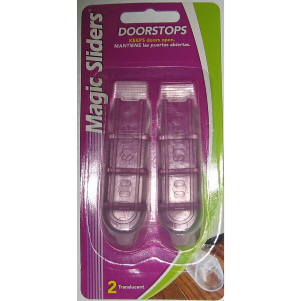 Magic Sliders Magic Sliders 4 in. W X 1 in. L Acrylic Clear Door Stop - 80378A