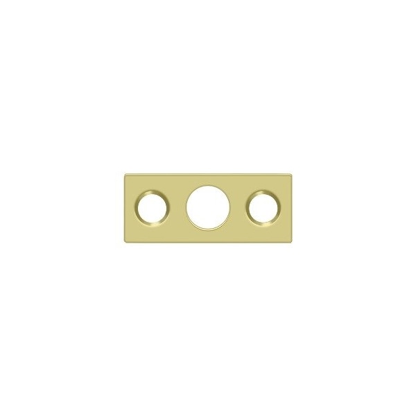 Deltana SP12EFB3 Strike Plate For 12 Extension Flush Bolt Polished Brass, 10PK - SP12EFB3-XCP10