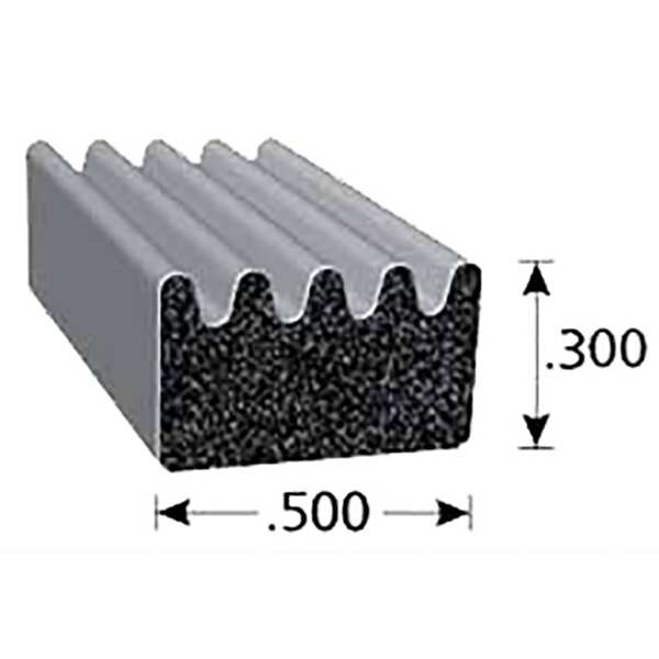 Fairchild Seal, EPDM Rubber, Black, 50 ft L - RS1026-50