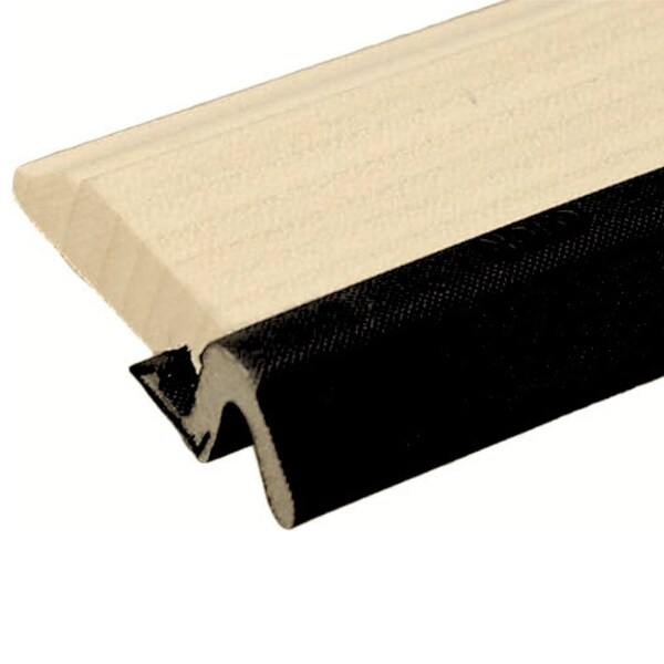 Randall Colonial Pattern Door Stop Set, with (Black) Q-Lon Weatherstrip Top and Sides - WV-98-BLK