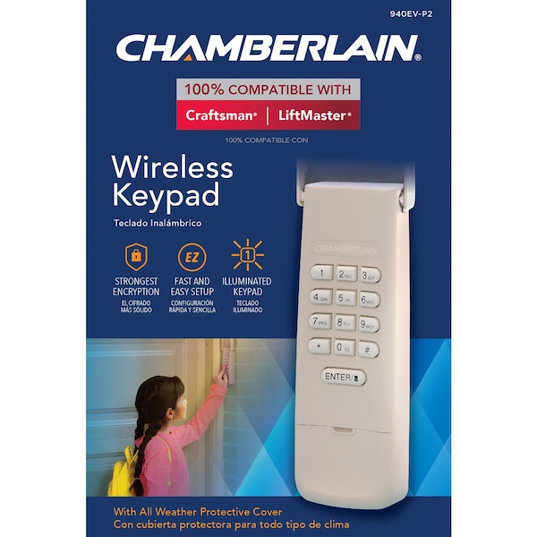 Chamberlain Chamberlain 1 Door Garage Keyless Entry For Chamberlain Manufactured 1993 to Present - 940EV-P2
