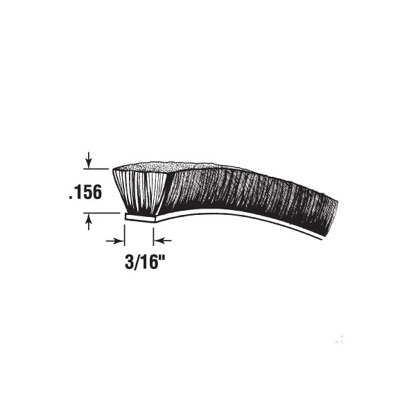 Prime-Line Weatherstrip, 3/16 in. x 0.156 in. x 100 ft., Gray (1 Roll) - P 7823