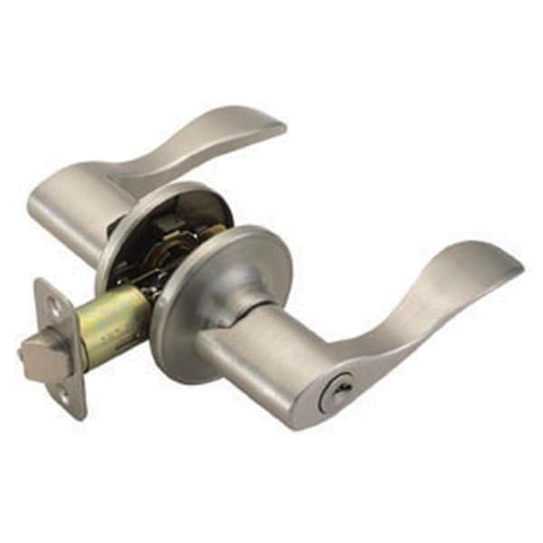 Heat Wave Springdale 2-Way Latch Entry Door Handle, Adjustable Backset, Satin Nickel Finish - HE2567076