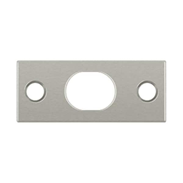 Deltana Deltana SP12EFB15 Brass Strike Plate for 12 in. Flush Bolt; Brushed Nickel - SP12EFB15