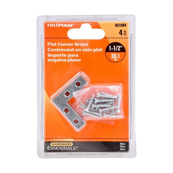Hillman 15 x 037 in Zinc Plated Flat Corner Iron - 851084