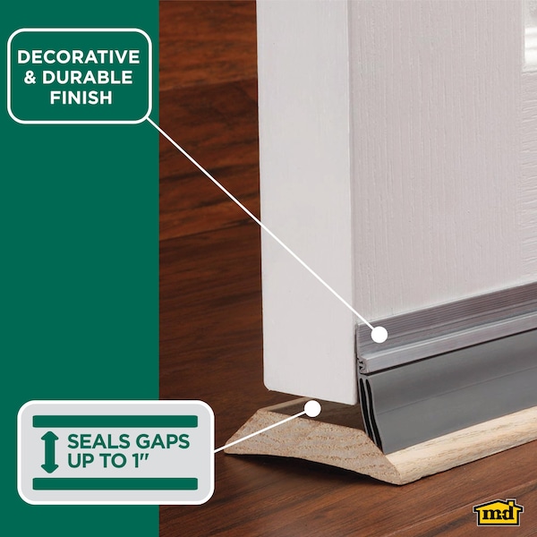 M-D Building Products 36 in. Silver Aluminum and Vinyl CINCH Self-adhesive Door Sweep - 43300