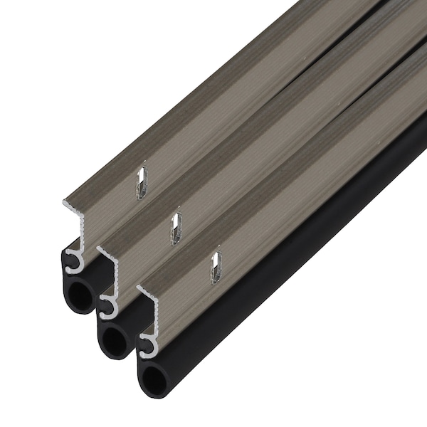 M-D Building Products Satin Nickel Aluminum and Vinyl Screw-on Top and Sides Door Seal Kit - 49002