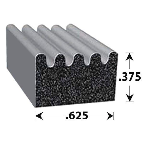 Fairchild Seal, EPDM Rubber, Black, 50 ft L - RS1025-50