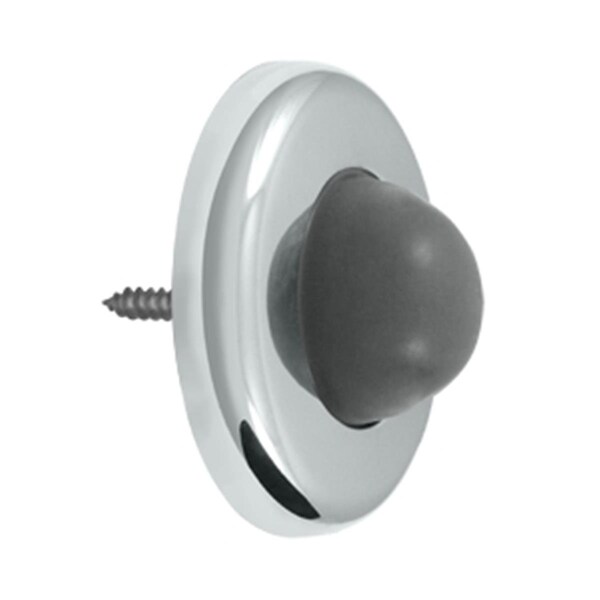 Patioplus 2.5 in. Diameter Wall Mount Convex Flush Bumper, Bright Chrome - Steel - PA575226
