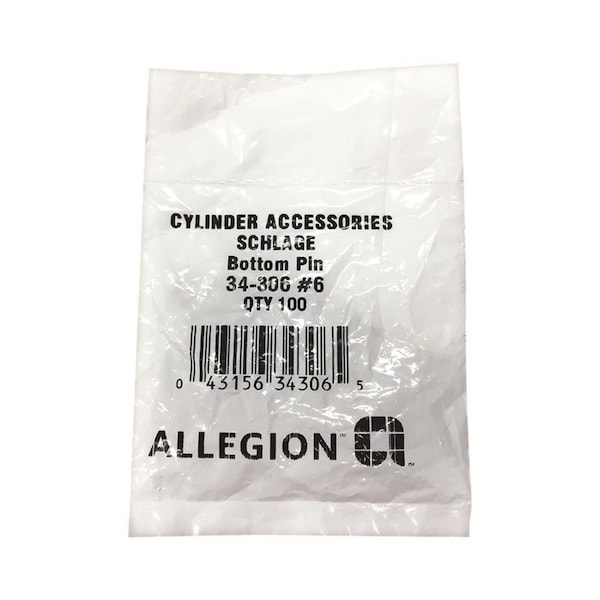 Schlage Schlage F-Series No. 6 Metal Lock Bottom Pins 100 pk - 34-306