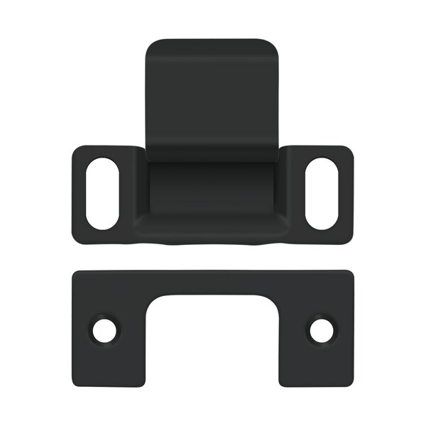 Deltana Strike Plate; Dust Cup; Adjustable; 2-3/4in x 1-1/4in Black Finish - SP2751U19
