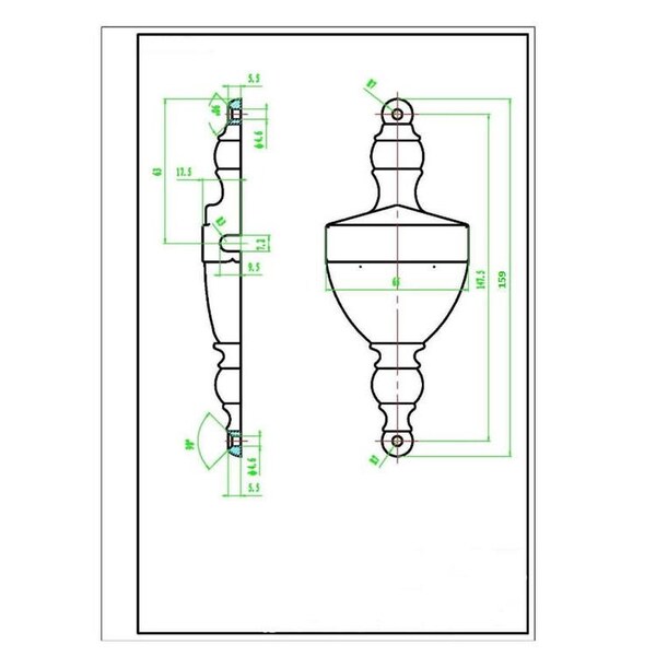 Richelieu 6 14inch 159 mm Door Knocker, Antique Brushed Copper - 103ACBR