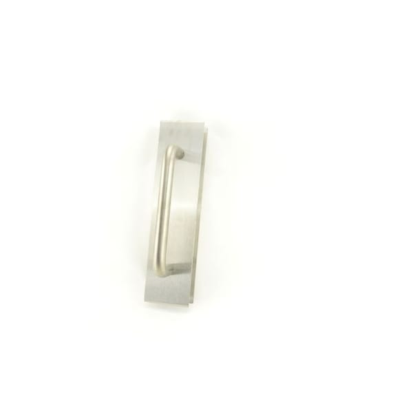 Trimco Push/Pull Plate 1" 10" CTC Pull RND Beveled Top BTM Edges 4"x16" - 1895-4B.630