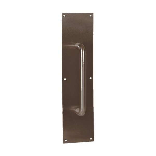 Trimco Square Corner Pull Plate 6" 1194 Pull Dark Bronze Powder Coat 4"x16" - 1017-3.613