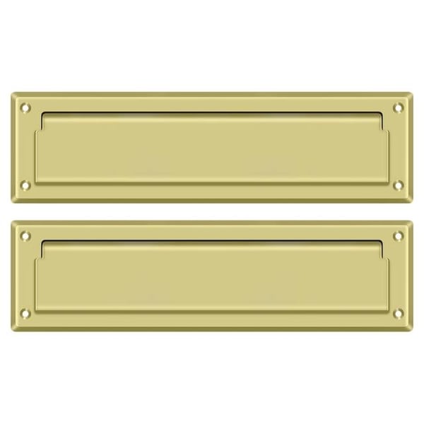 Deltana Mail Slot 13-1/8" With Interior Flap Bright Brass - MS212U3