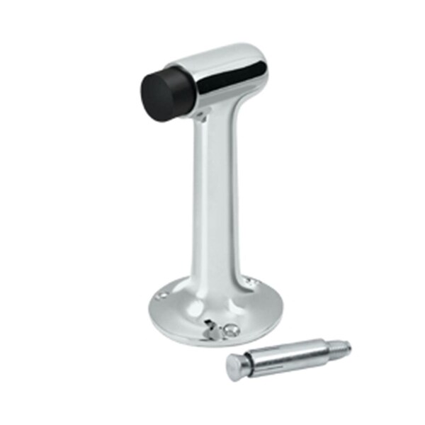 Patioplus 6 in. Heavy Duty Floor Mount Bumper, Bright Chrome - Solid - PA2667109