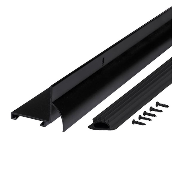 Patioplus 36 x 1.25 in. Aluminum Door Bottom for Doors, Black, 6PK - PA3310300