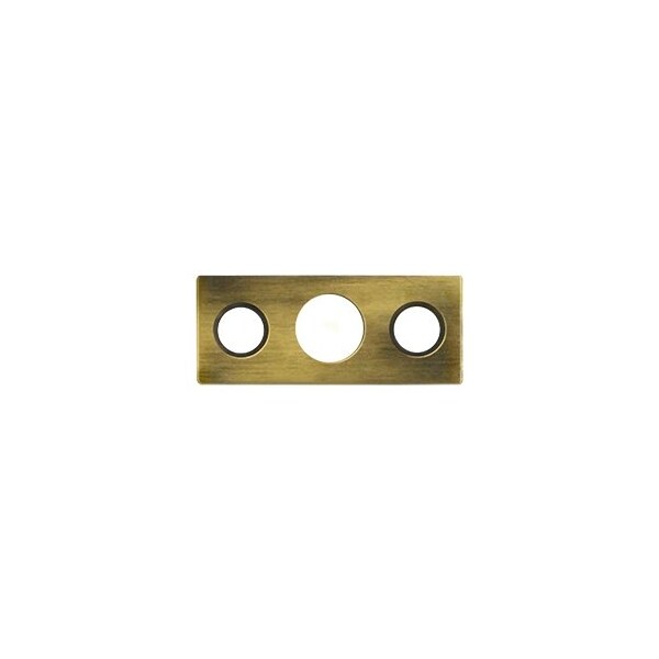 Deltana Solid Brass Strike Plate For 7 Flush Bolt, Antique Brass Finish, 10PK - SP7FBR5-XCP10