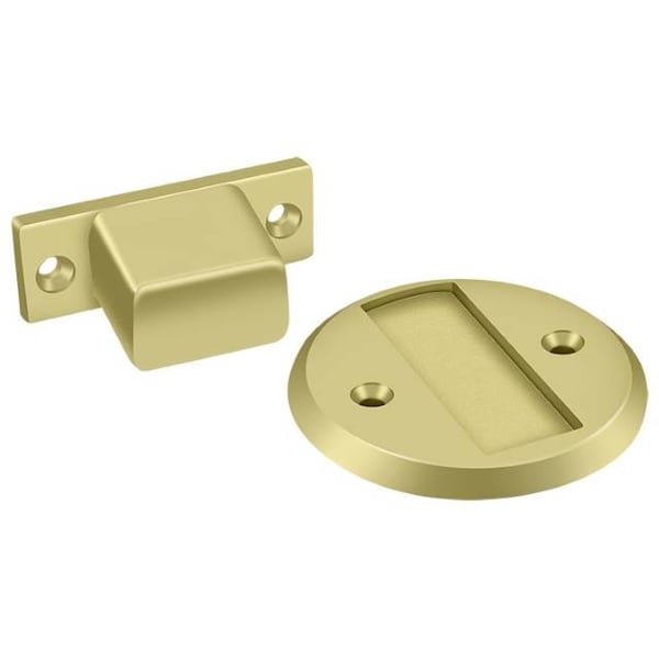 Deltana Magnetic Door Holder Flush 2-1/2" Diameter Bright Brass - MDHF25U3