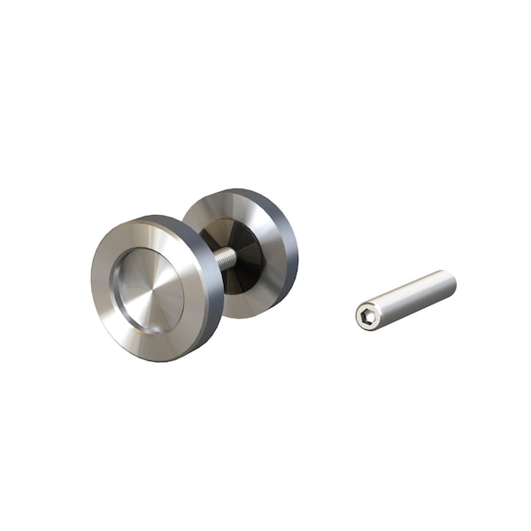 Richelieu 2inch 50 mm Round SurfaceMount Finger Pull, Stainless Steel - 246207102SSBC