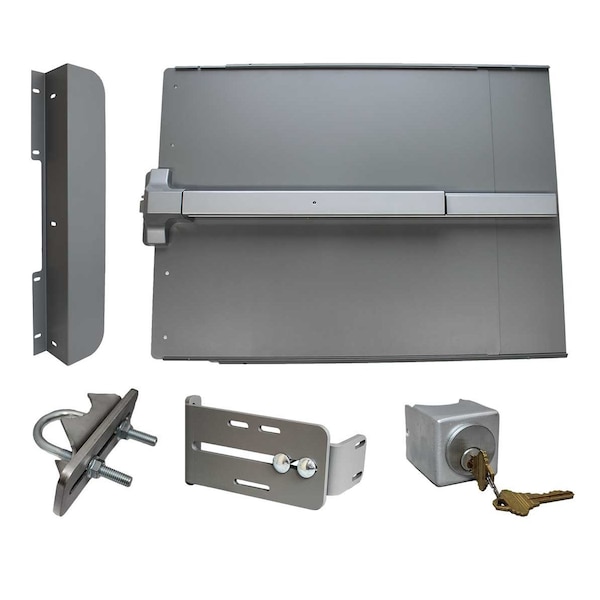 Lockey Usa Lockey 24in Edge Panic Shield Safety Kit Silver Finish - ED51S